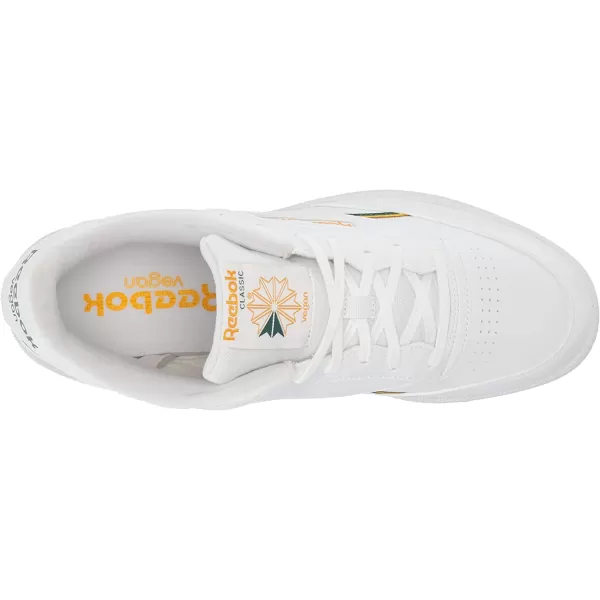 imageReebok Mens Club C SneakerFtwr WhiteCollegiate GoldDark Green