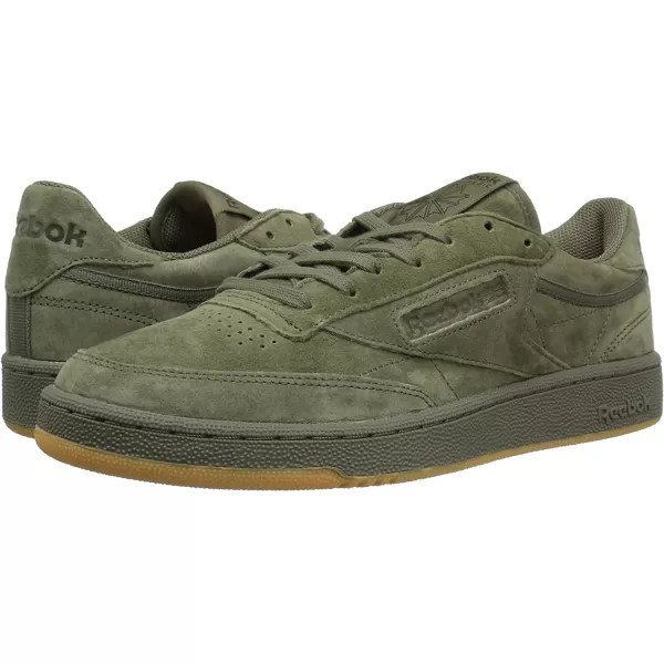 imageReebok Mens Club C SneakerHunter GreenPoplar Greengum