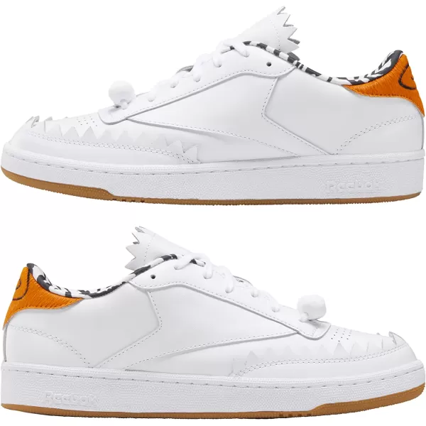 imageReebok Mens Club C SneakerJetsons Meet the FlintstonesWhiteThermal Orange
