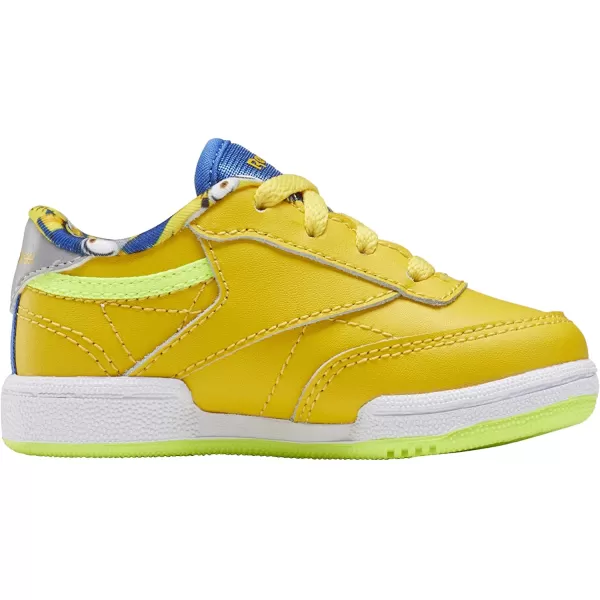 imageReebok Mens Club C SneakerPrimal YellowHumble BlueSilver Metallic