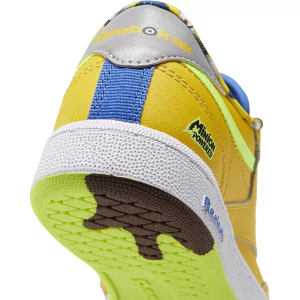 imageReebok Mens Club C SneakerPrimal YellowHumble BlueSilver Metallic