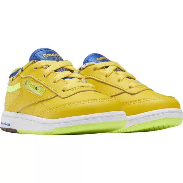 imageReebok Mens Club C SneakerPrimal YellowHumble BlueSilver Metallic