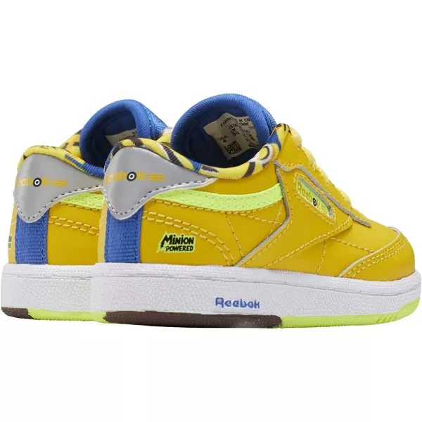 imageReebok Mens Club C SneakerPrimal YellowHumble BlueSilver Metallic