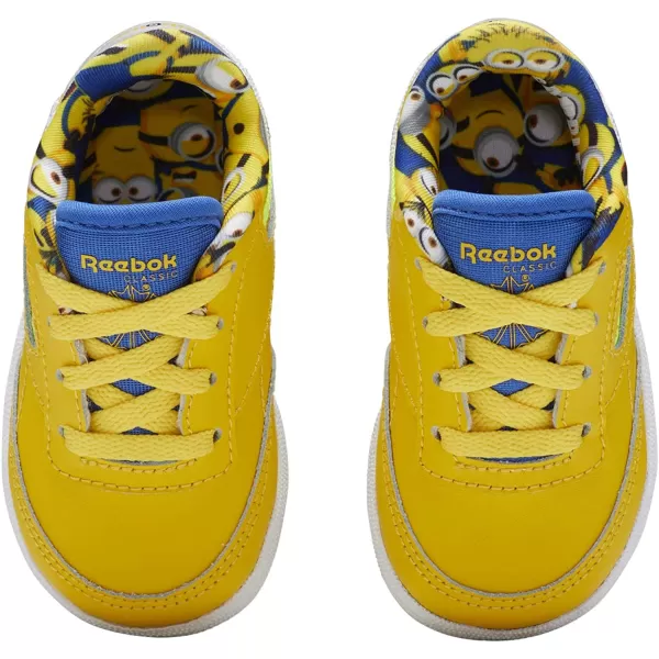 imageReebok Mens Club C SneakerPrimal YellowHumble BlueSilver Metallic