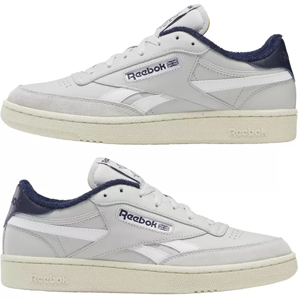 imageReebok Mens Club C SneakerPure GreyVector NavyAlabaster