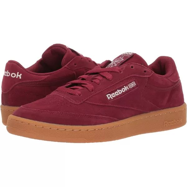 imageReebok Mens Club C SneakerUrban MaroonChalkgum