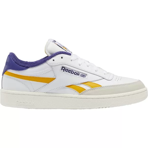 imageReebok Mens Club C SneakerWhiteCollegiate GoldBold Purple