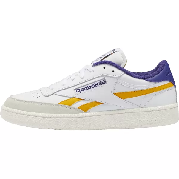 imageReebok Mens Club C SneakerWhiteCollegiate GoldBold Purple