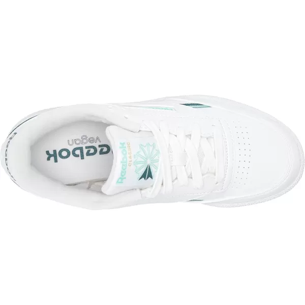 imageReebok Mens Club C SneakerWhiteHint MintMidnight Pine