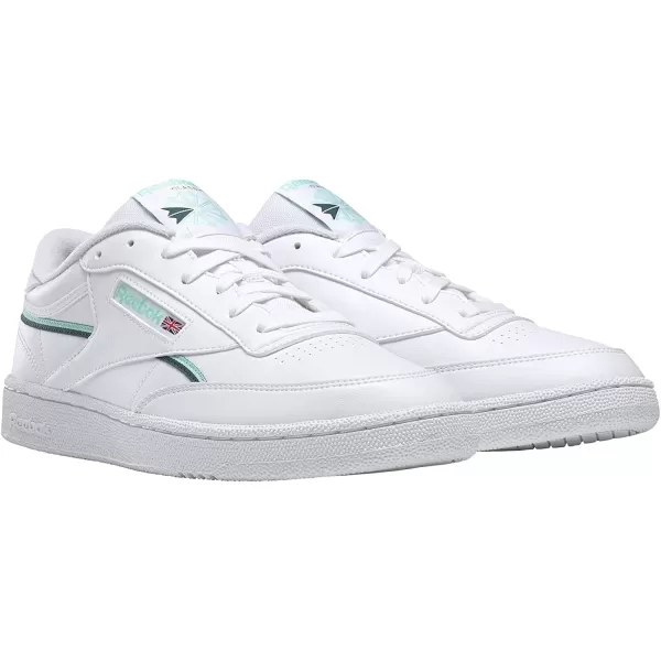 imageReebok Mens Club C SneakerWhiteHint MintMidnight Pine