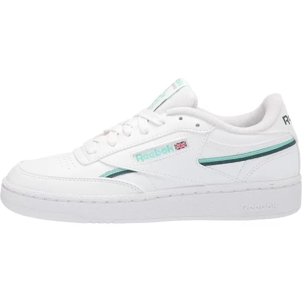 imageReebok Mens Club C SneakerWhiteHint MintMidnight Pine