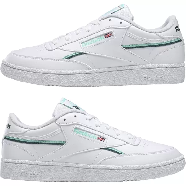 imageReebok Mens Club C SneakerWhiteHint MintMidnight Pine