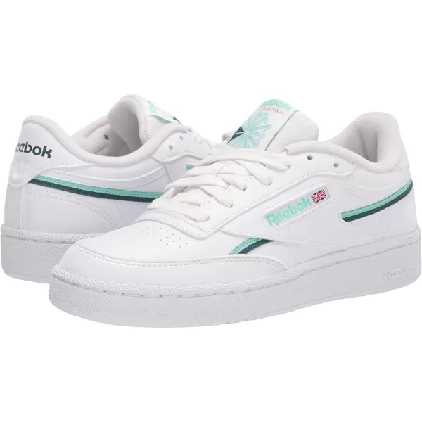 imageReebok Mens Club C SneakerWhiteHint MintMidnight Pine