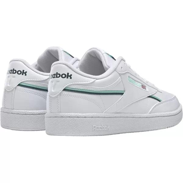 imageReebok Mens Club C SneakerWhiteHint MintMidnight Pine