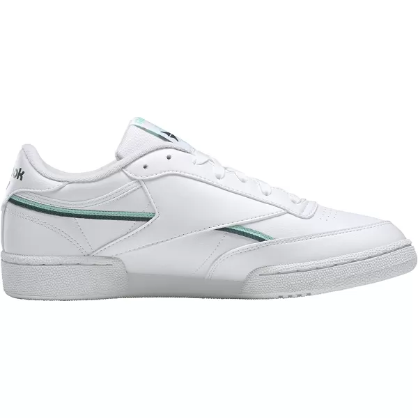 imageReebok Mens Club C SneakerWhiteHint MintMidnight Pine