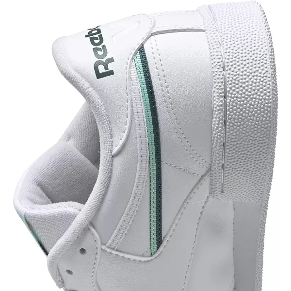 imageReebok Mens Club C SneakerWhiteHint MintMidnight Pine