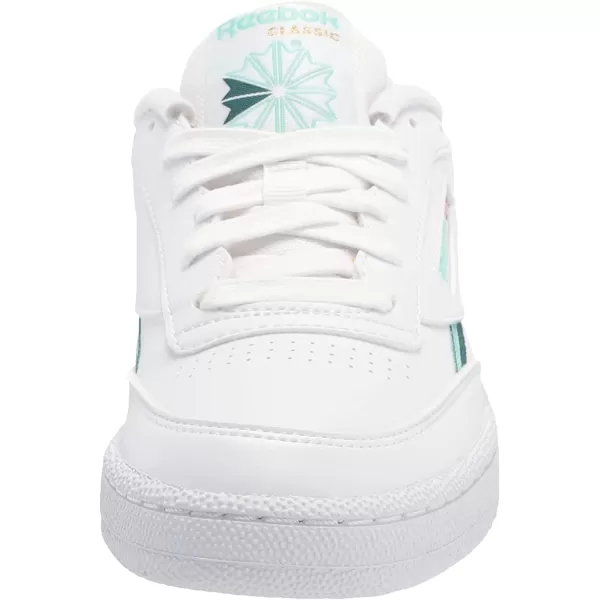 imageReebok Mens Club C SneakerWhiteHint MintMidnight Pine