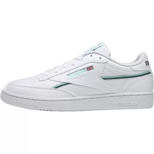 imageReebok Mens Club C SneakerWhiteHint MintMidnight Pine