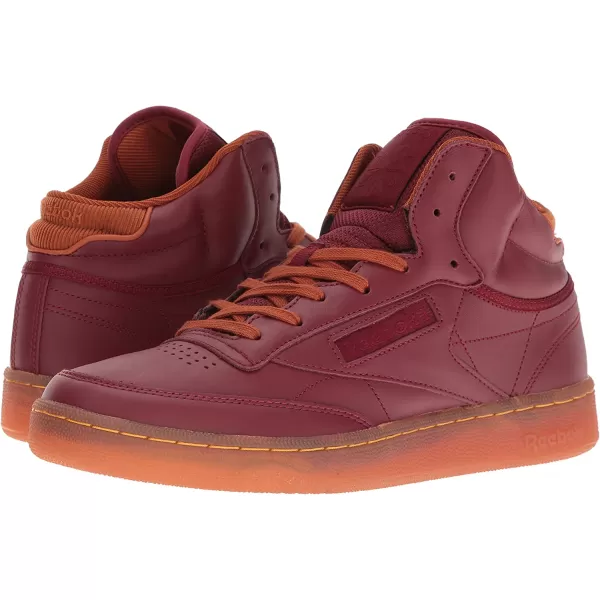 imageReebok Mens Club C Sneakers in Merlot Ginger Paperwhite and RBK BrassGum