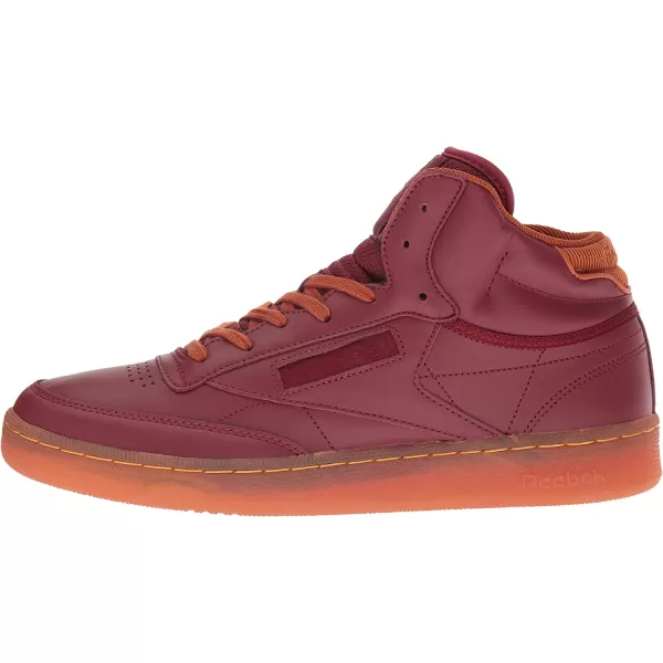 imageReebok Mens Club C Sneakers in Merlot Ginger Paperwhite and RBK BrassGum