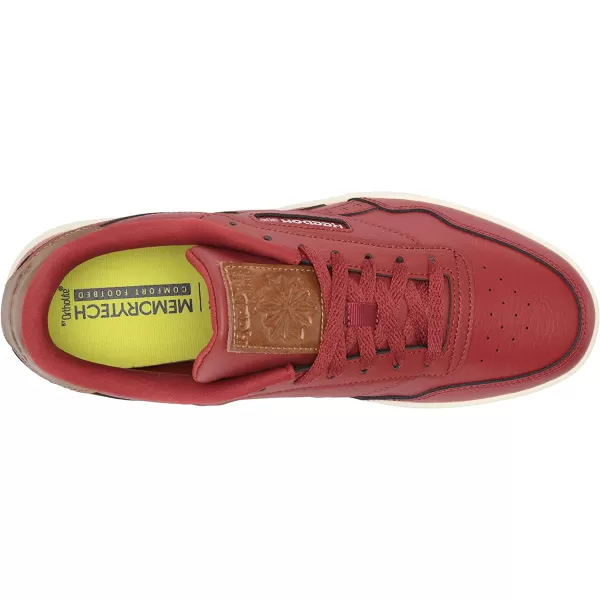 imageReebok Mens Club MEMT SneakerRed EmberWhiteWild Brown