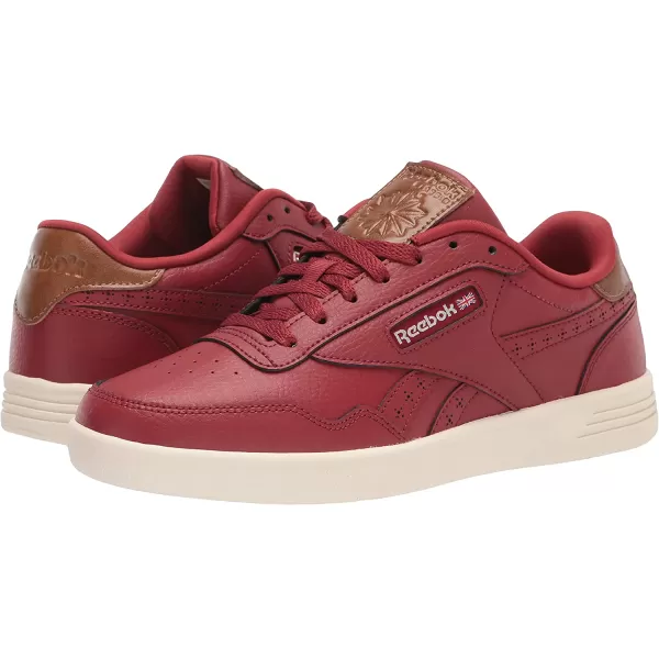 imageReebok Mens Club MEMT SneakerRed EmberWhiteWild Brown