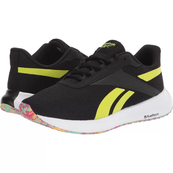 imageReebok Mens Energen Running ShoeBlackWhiteAcid Yellow