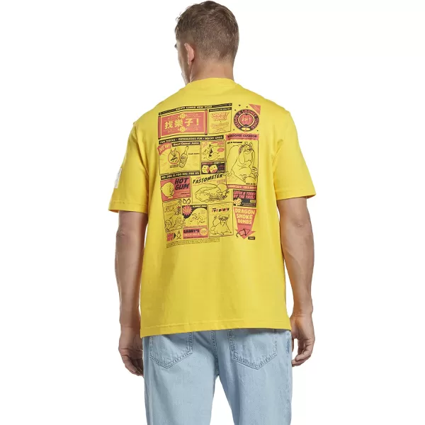 imageReebok Mens Graphic Tee  Always Yellow with Looney Tunes Graphic