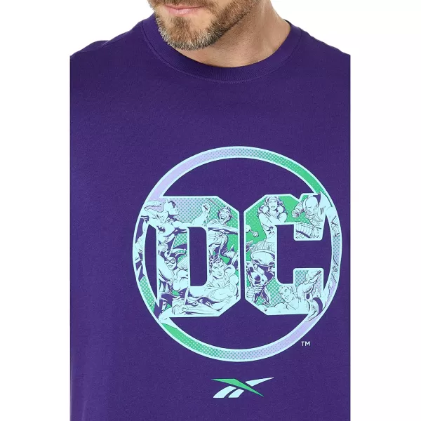 imageReebok Mens Graphic Tee  DC ComicsReebok LogoDark Orchid