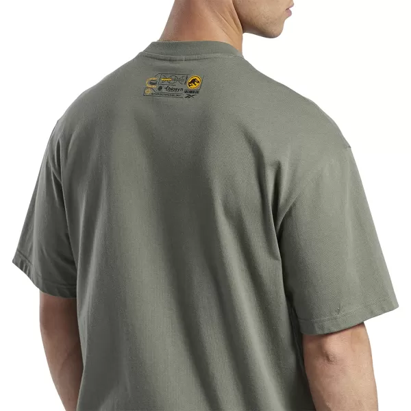 imageReebok Mens Graphic Tee  Jurassic WorldHunter Green