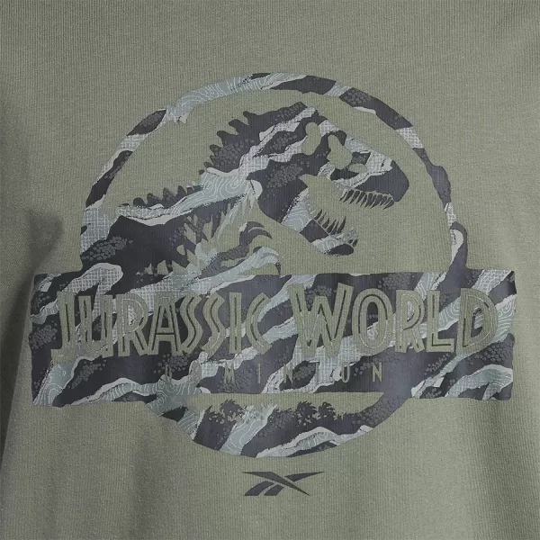 imageReebok Mens Graphic TeeJurassic WorldHunter Green