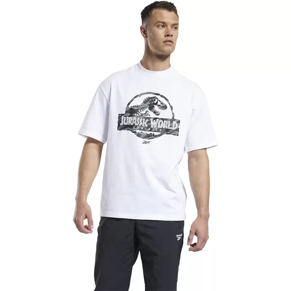 imageReebok Mens Graphic TeeJurassic WorldWhite