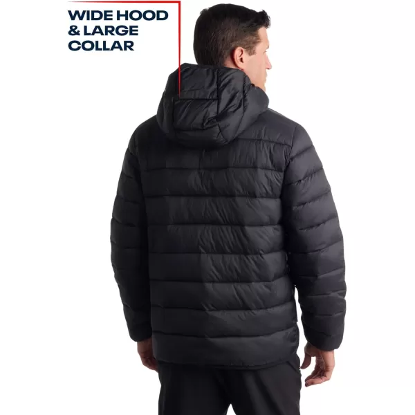 imageReebok Mens Jacket  Lightweight Hooded Quilted Puffer Coat  Warm Insulated Winter Jacket for Men MXXLBlack