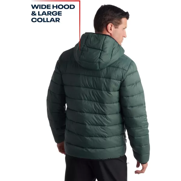 imageReebok Mens Jacket  Lightweight Hooded Quilted Puffer Coat  Warm Insulated Winter Jacket for Men MXXLHunter