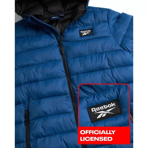 imageReebok Mens Jacket  Lightweight Hooded Quilted Puffer Coat  Warm Insulated Winter Jacket for Men MXXLNorthern Night