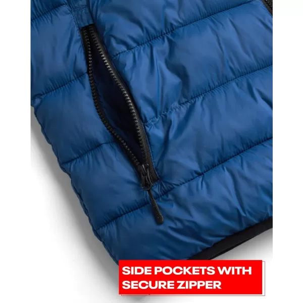 imageReebok Mens Jacket  Lightweight Hooded Quilted Puffer Coat  Warm Insulated Winter Jacket for Men MXXLNorthern Night