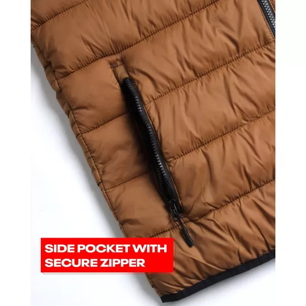 imageReebok Mens Jacket  Lightweight Hooded Quilted Puffer Coat  Warm Insulated Winter Jacket for Men MXXLTimberBlack