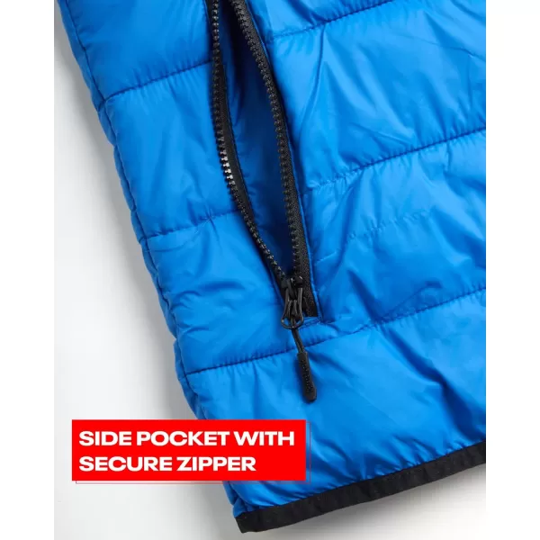 imageReebok Mens Jacket  Lightweight Hooded Quilted Puffer Coat  Warm Insulated Winter Jacket for Men MXXLVector BlueBlack