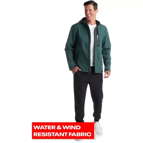 imageReebok Mens Jacket  Lightweight Softshell Jacket with Hood  Casual Weather Resistant Coat for Men SXXLHunter
