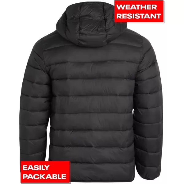 imageReebok Mens Jacket  Packable Quilted Puffer Coat  Weather Resistant Lightweight Outerwear Windbreaker Coat for Men MXXLBlack
