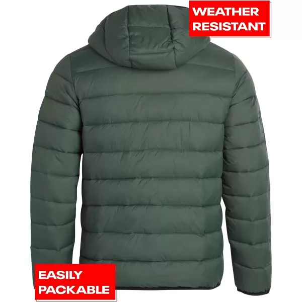 imageReebok Mens Jacket  Packable Quilted Puffer Coat  Weather Resistant Lightweight Outerwear Windbreaker Coat for Men MXXLHunter