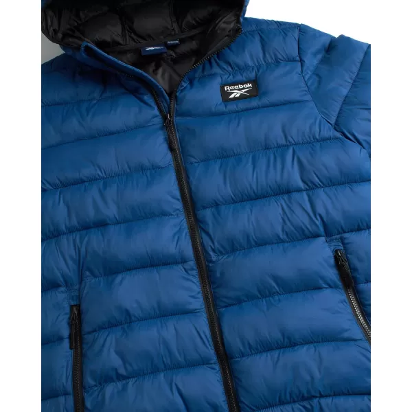 imageReebok Mens Jacket  Packable Quilted Puffer Coat  Weather Resistant Lightweight Outerwear Windbreaker Coat for Men MXXLNorthern Night
