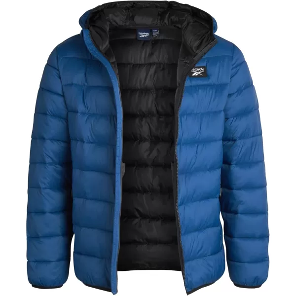 imageReebok Mens Jacket  Packable Quilted Puffer Coat  Weather Resistant Lightweight Outerwear Windbreaker Coat for Men MXXLNorthern Night