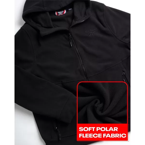 imageReebok Mens Jacket  Polar Fleece Sweatshirt Jacket  Lightweight Coat for Men MXXLBlack