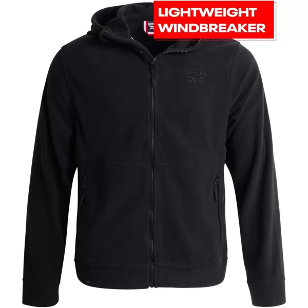 imageReebok Mens Jacket  Polar Fleece Sweatshirt Jacket  Lightweight Coat for Men MXXLBlack