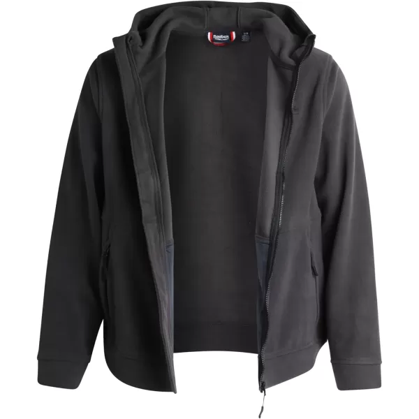 imageReebok Mens Jacket  Polar Fleece Sweatshirt Jacket  Lightweight Coat for Men MXXLCharcoal