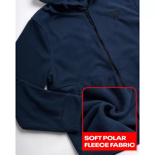 imageReebok Mens Jacket  Polar Fleece Sweatshirt Jacket  Lightweight Coat for Men MXXLVector Navy