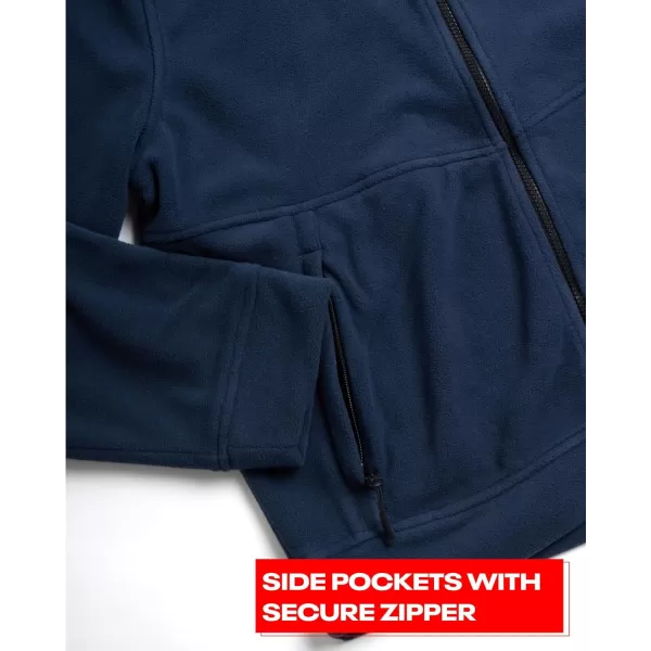 imageReebok Mens Jacket  Polar Fleece Sweatshirt Jacket  Lightweight Coat for Men MXXLVector Navy