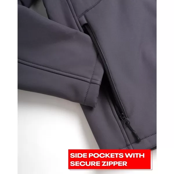 imageReebok Mens Jacket  Weather Resistant Fleece Lined Hooded Coat  Lightweight Outerwear Windbreaker for Men MXXLCharcoal