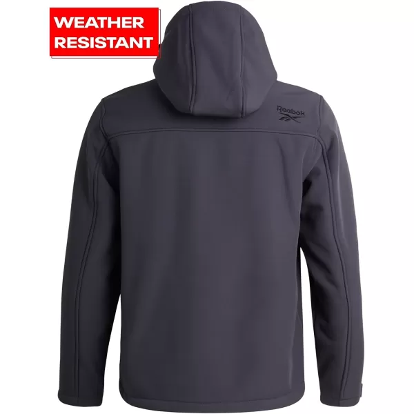 imageReebok Mens Jacket  Weather Resistant Fleece Lined Hooded Coat  Lightweight Outerwear Windbreaker for Men MXXLCharcoal